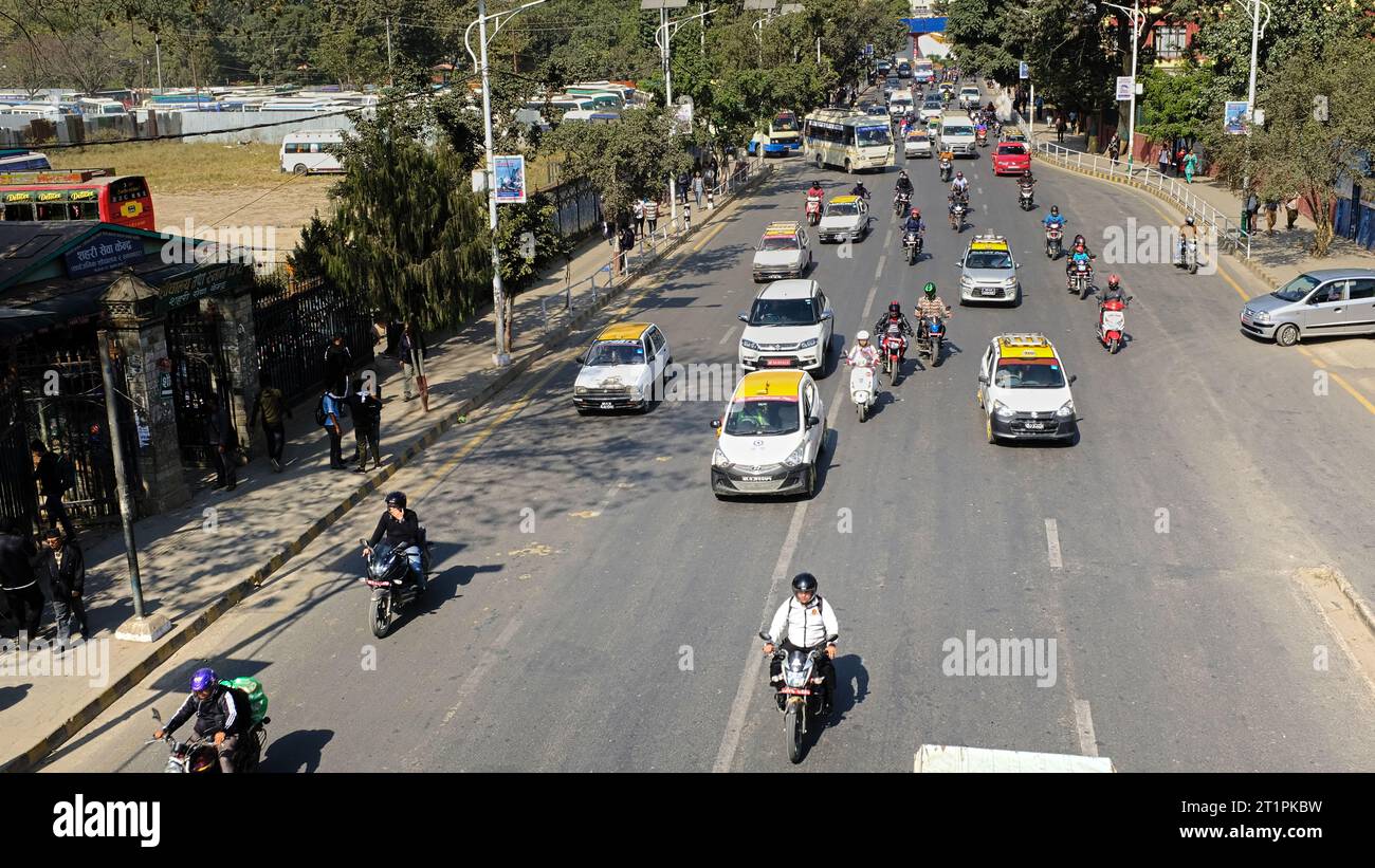 Traffic in Kathmandu, Nepal, Asia Stock Photo Alamy