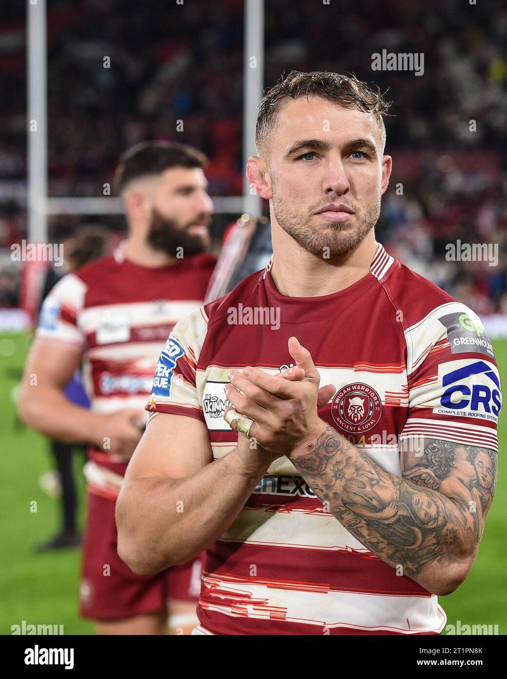 Manchester, England - 14th October 2023 Sam Powell of Wigan Warriors. Betfred Super League Grand Final, Wigan Warriors vs Catalan Dragons at Old Trafford, Manchester, UK Stock Photo