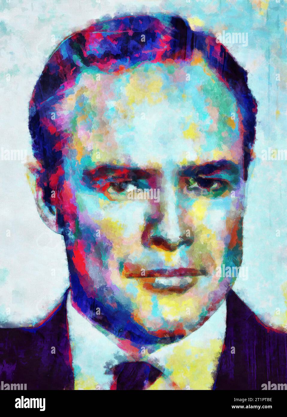 Illustrations Portrait Marlon Brando, American actor Stock Photo