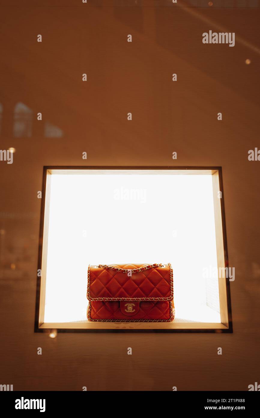 Red chanel bag hi-res stock photography and images - Alamy