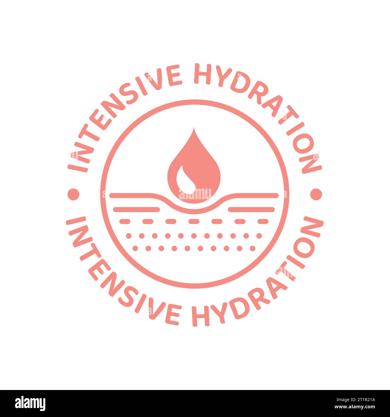 Intensive hydration vector label. Moisturizing skin care icon. Stock Vector