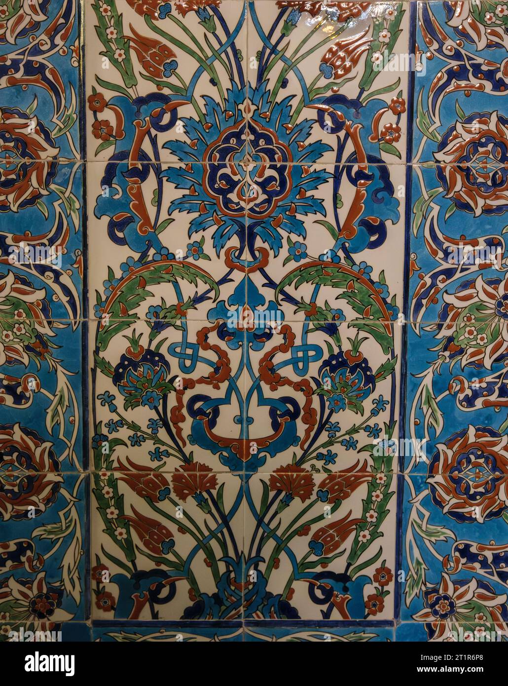 Islamic Center Mosque, Washington, DC, USA. Tile Decoration Stock Photo