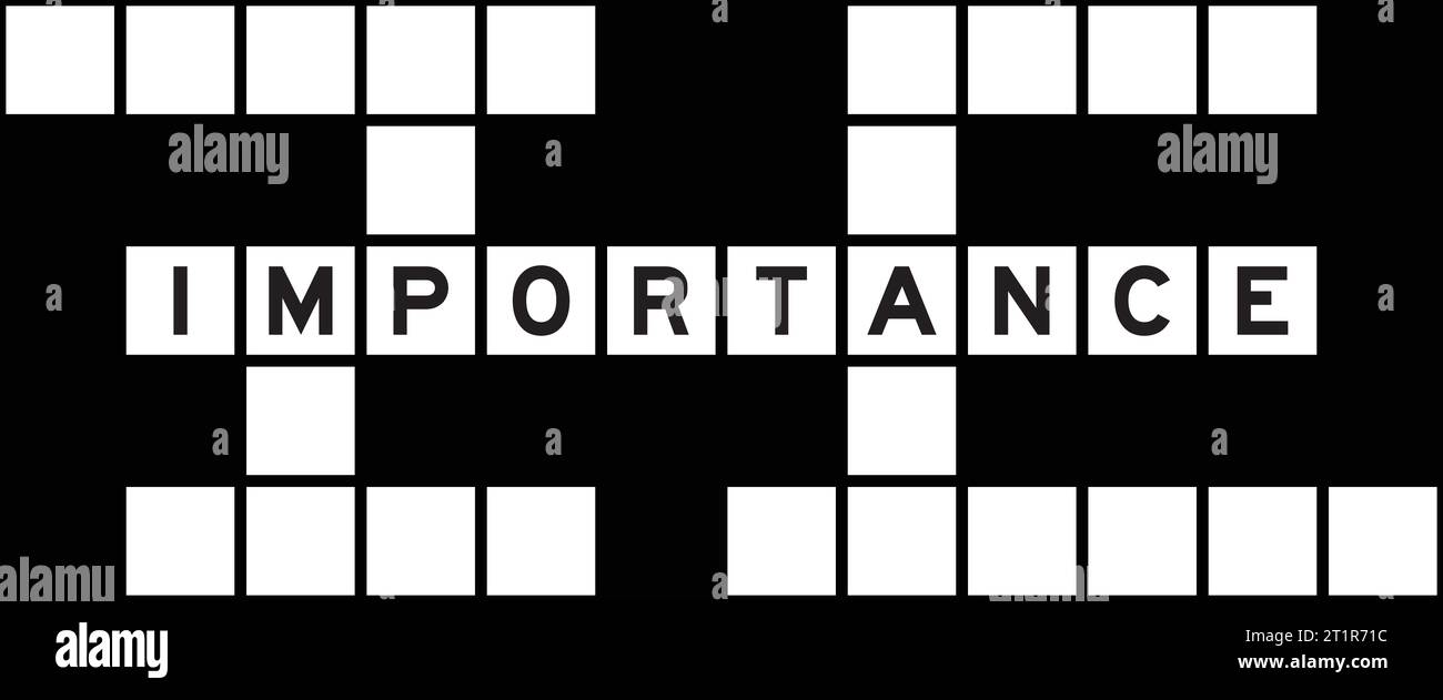 Alphabet letter in word importance on crossword puzzle background Stock Vector Image & Art Alamy