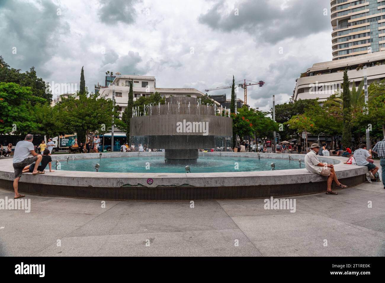 Tel Aviv, Israel - October 2 2023 - Dizengoff Square is an iconic public square in Tel Aviv, one of the city's main squares, it was built in 1934 and Stock Photo
