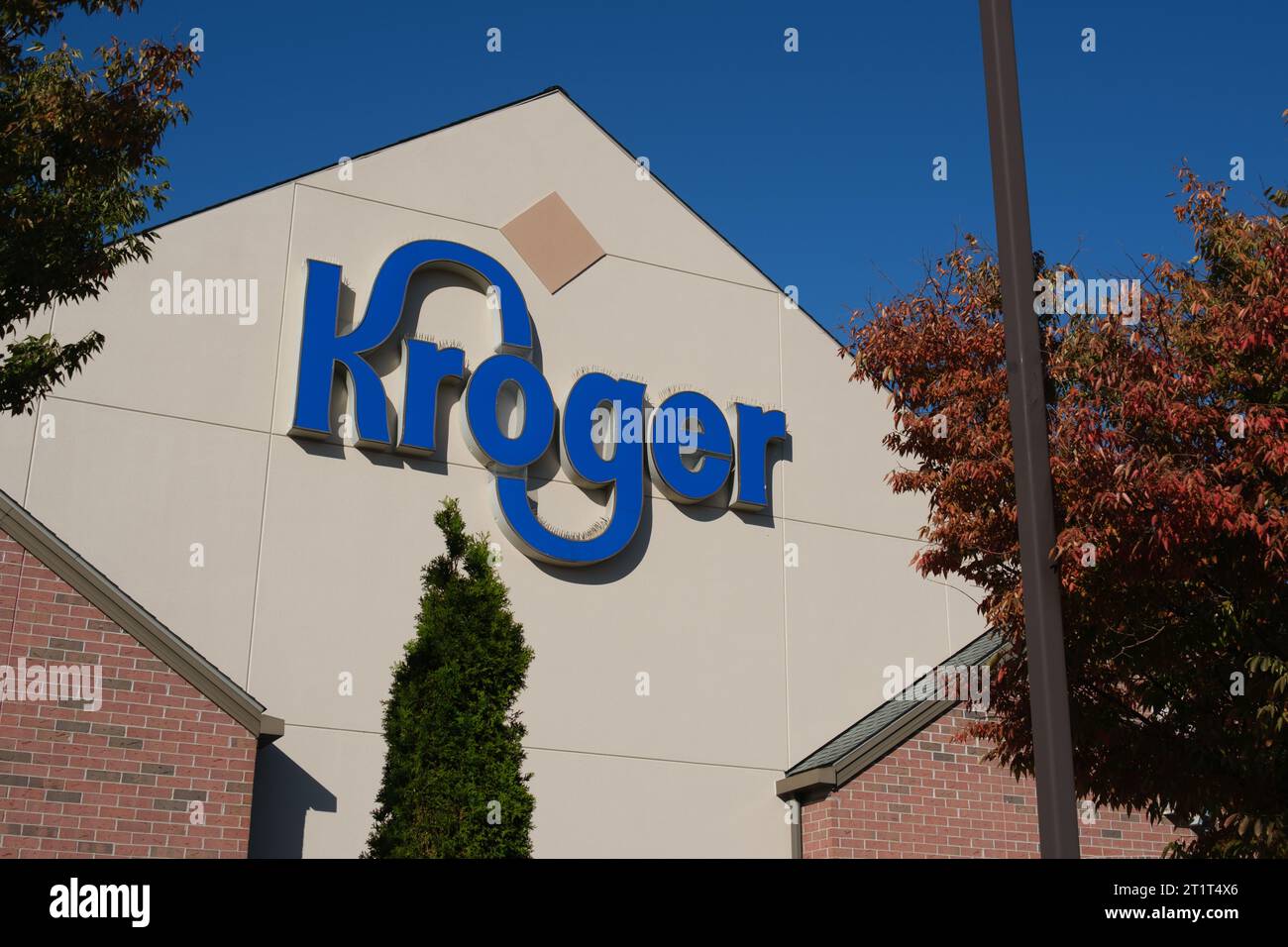 Kroger grocery store sign Stock Photo