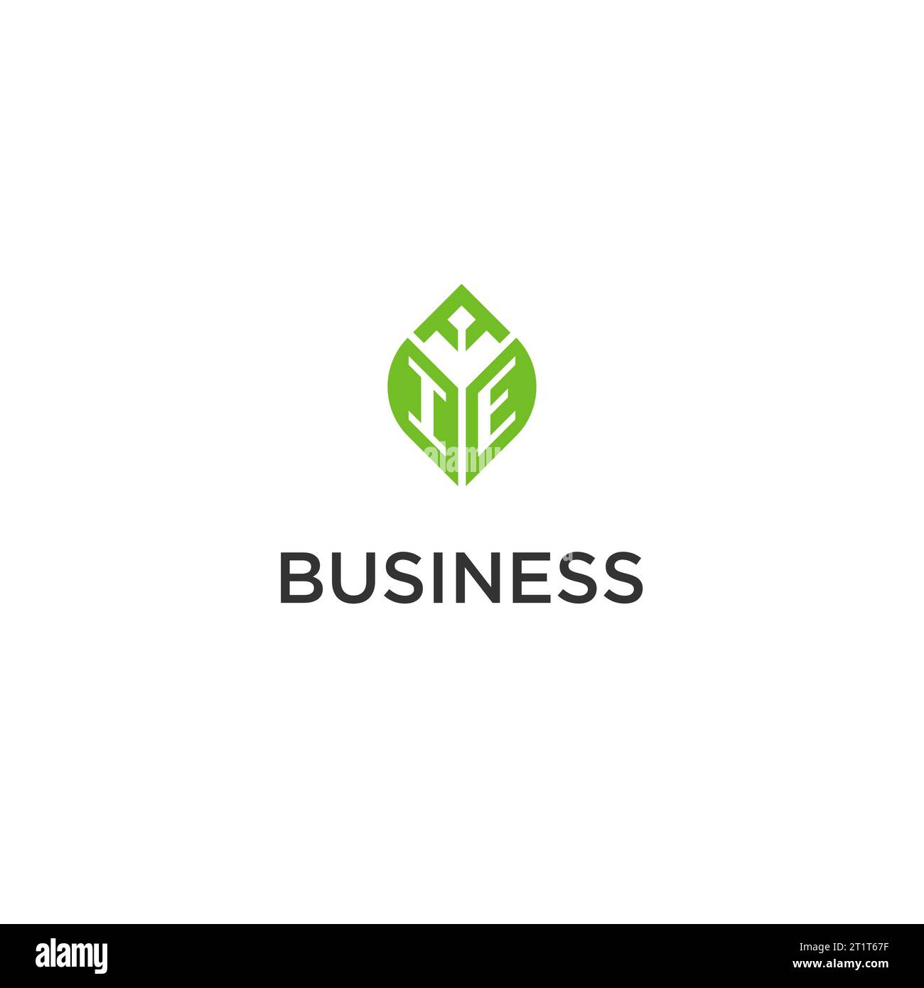 IE monogram with leaf logo design ideas, creative initial letter logo ...
