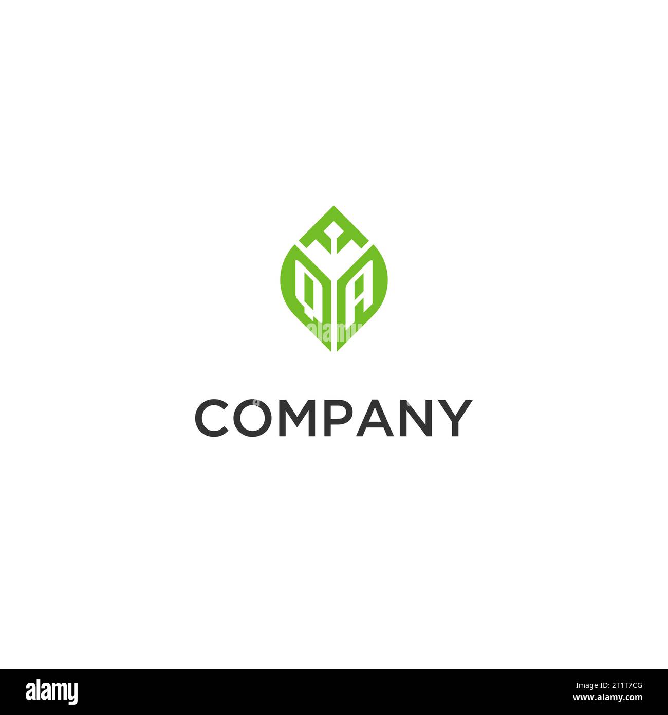 Qa Monogram With Leaf Logo Design Ideas Creative Initial Letter Logo