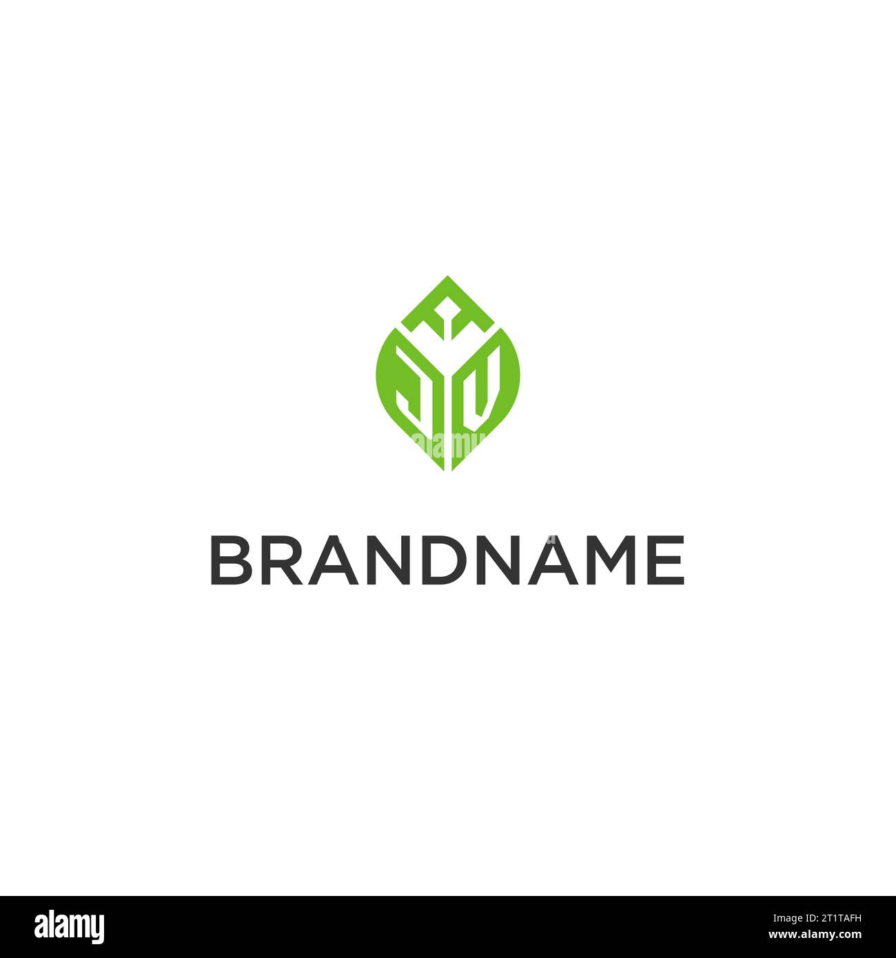 JV monogram with leaf logo design ideas, creative initial letter logo ...