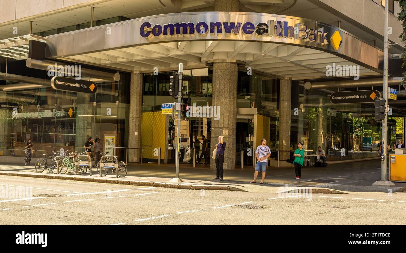 Commonwealth Bank for all your finances , CBD, Brisbane, Queensland, Australia Stock Photo