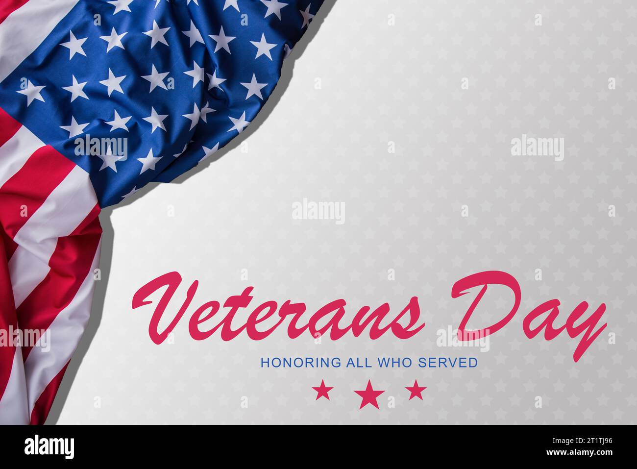 Veterans Day of USA with star in national flag colors american flag