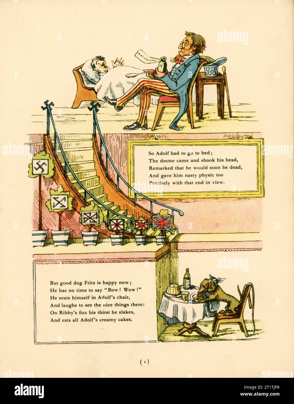 Third page of The Story of Cruel Adolf from STRUWWELHITLER A Nazi Story ...