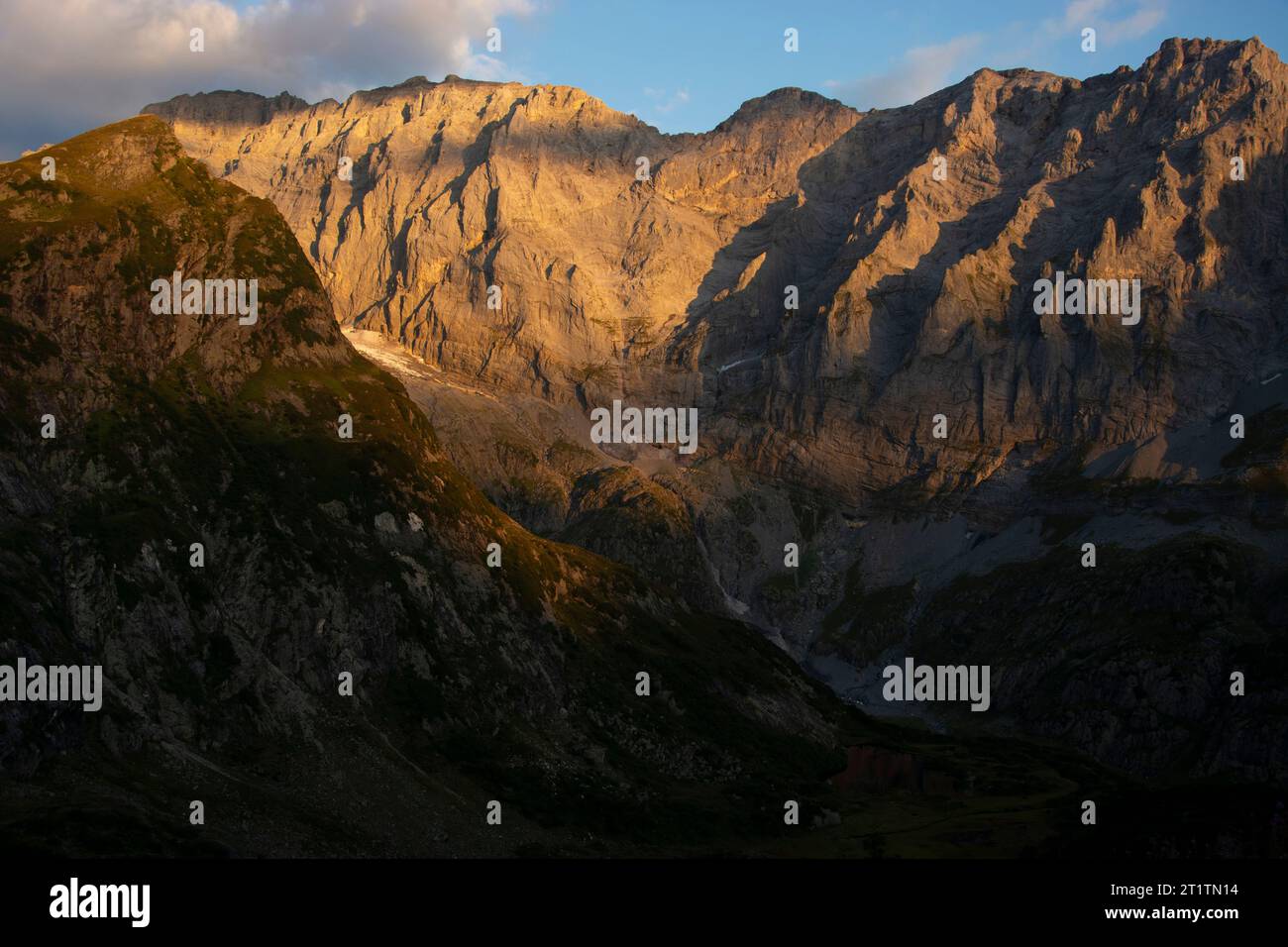 Abendstimmung beim Krönten in den Urner Alpen Stock Photo