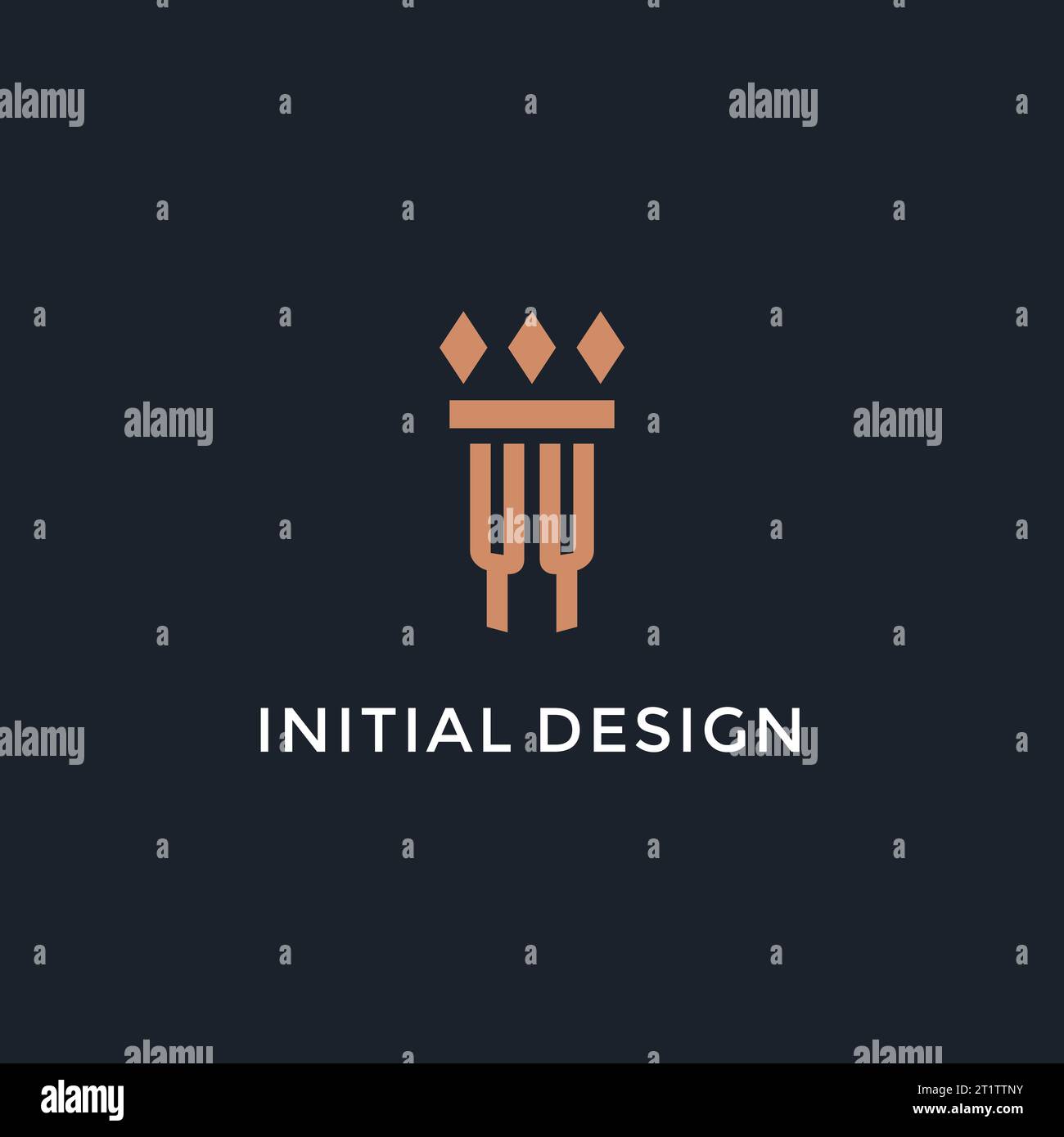 YY logo initial with pillar icon design, luxury monogram style logo for ...