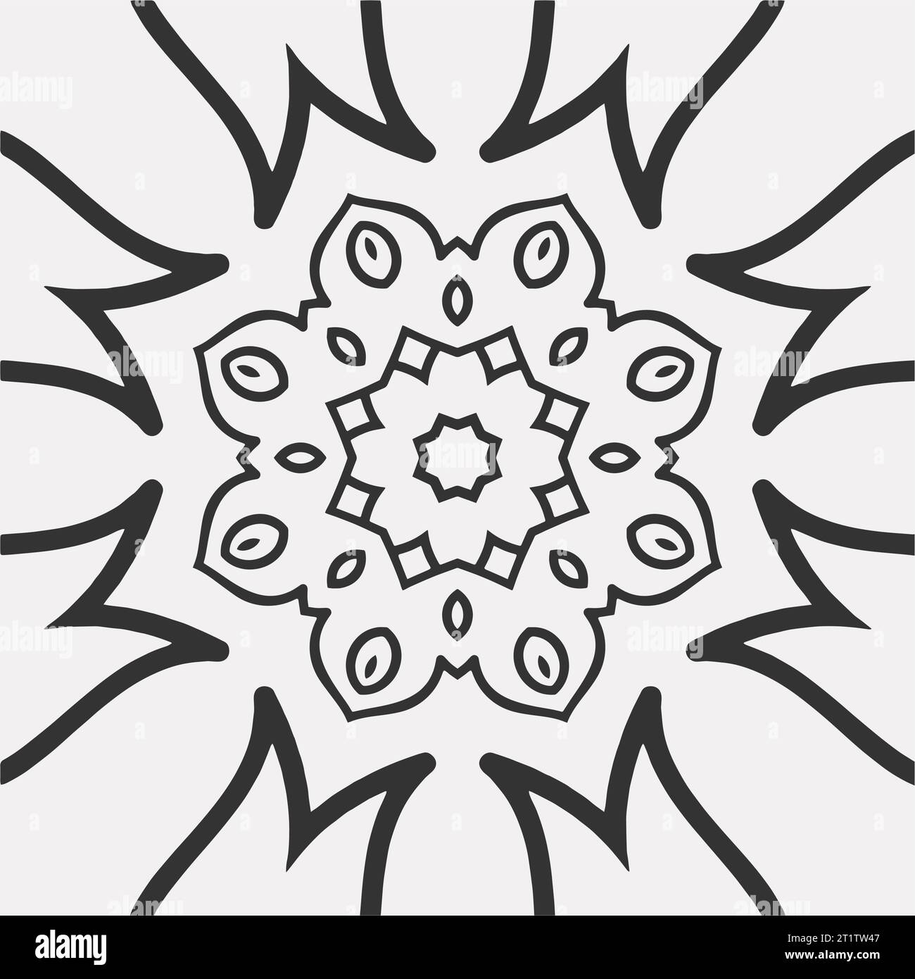 vector geometric pattern coloring page design Stock Vector Image & Art ...