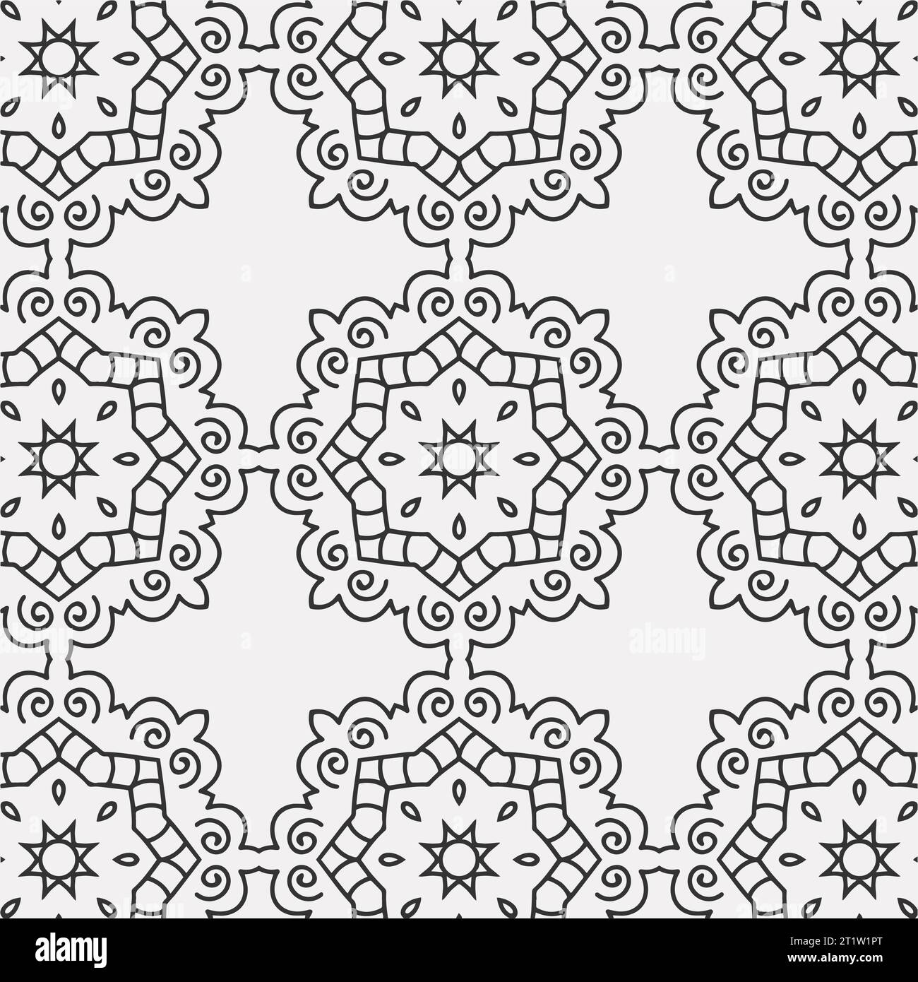 vector geometric pattern coloring page design Stock Vector Image & Art ...