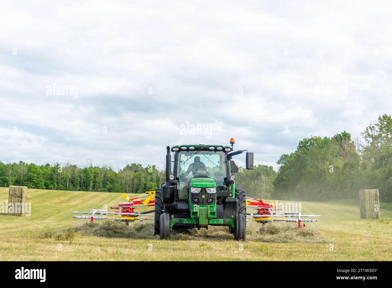 Prepping hay for baling hi-res stock photography and images - Alamy