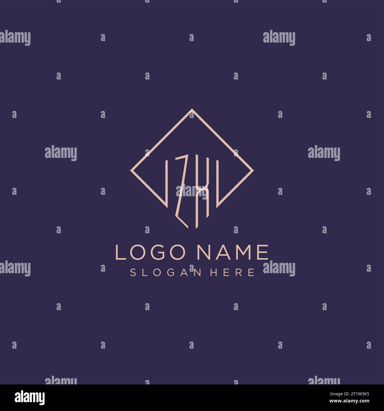 Zx letter logo design hi-res stock photography and images - Alamy