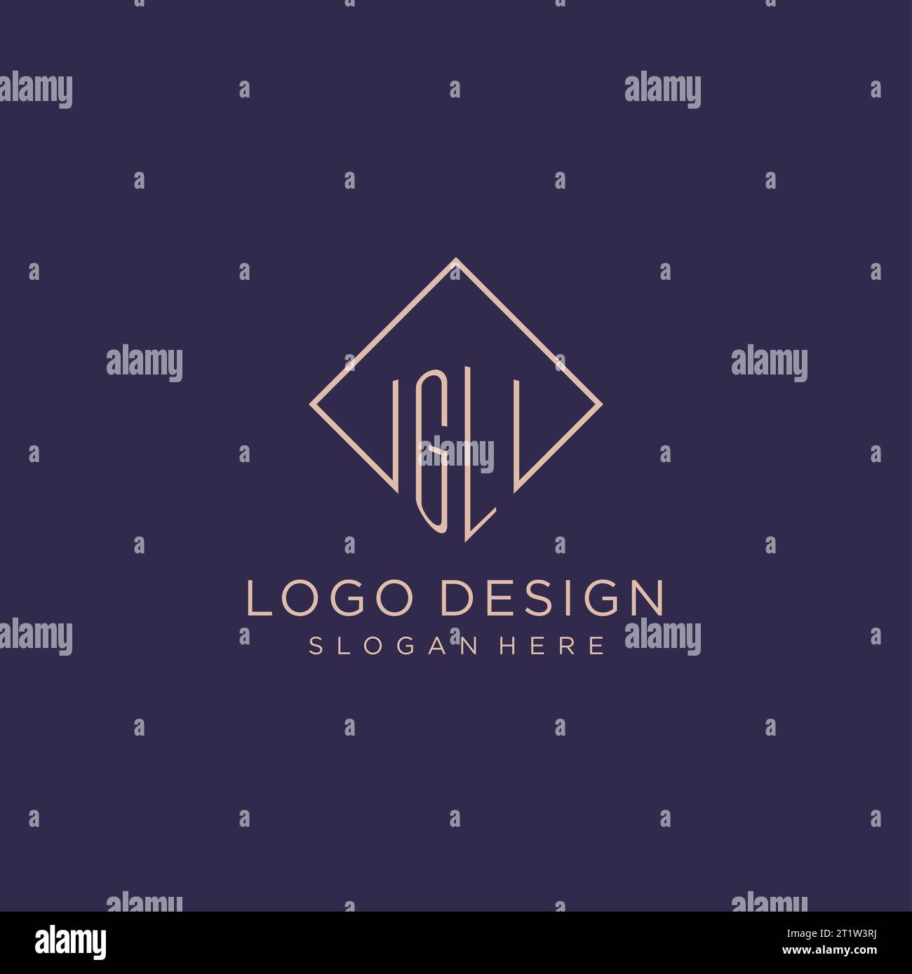 Gl initials logo hi-res stock photography and images - Alamy