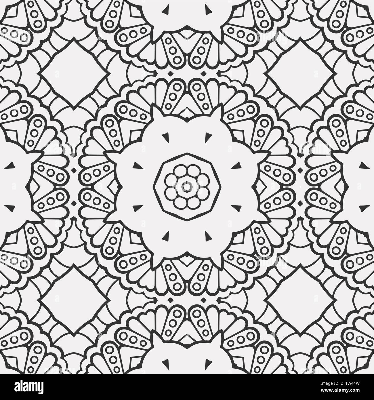vector geometric pattern coloring page design Stock Vector Image & Art ...