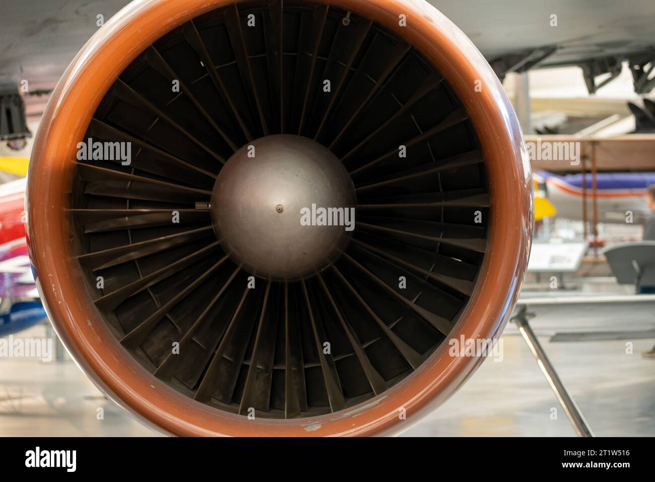 Close up of a passenger airplane jet engine Stock Photo - Alamy