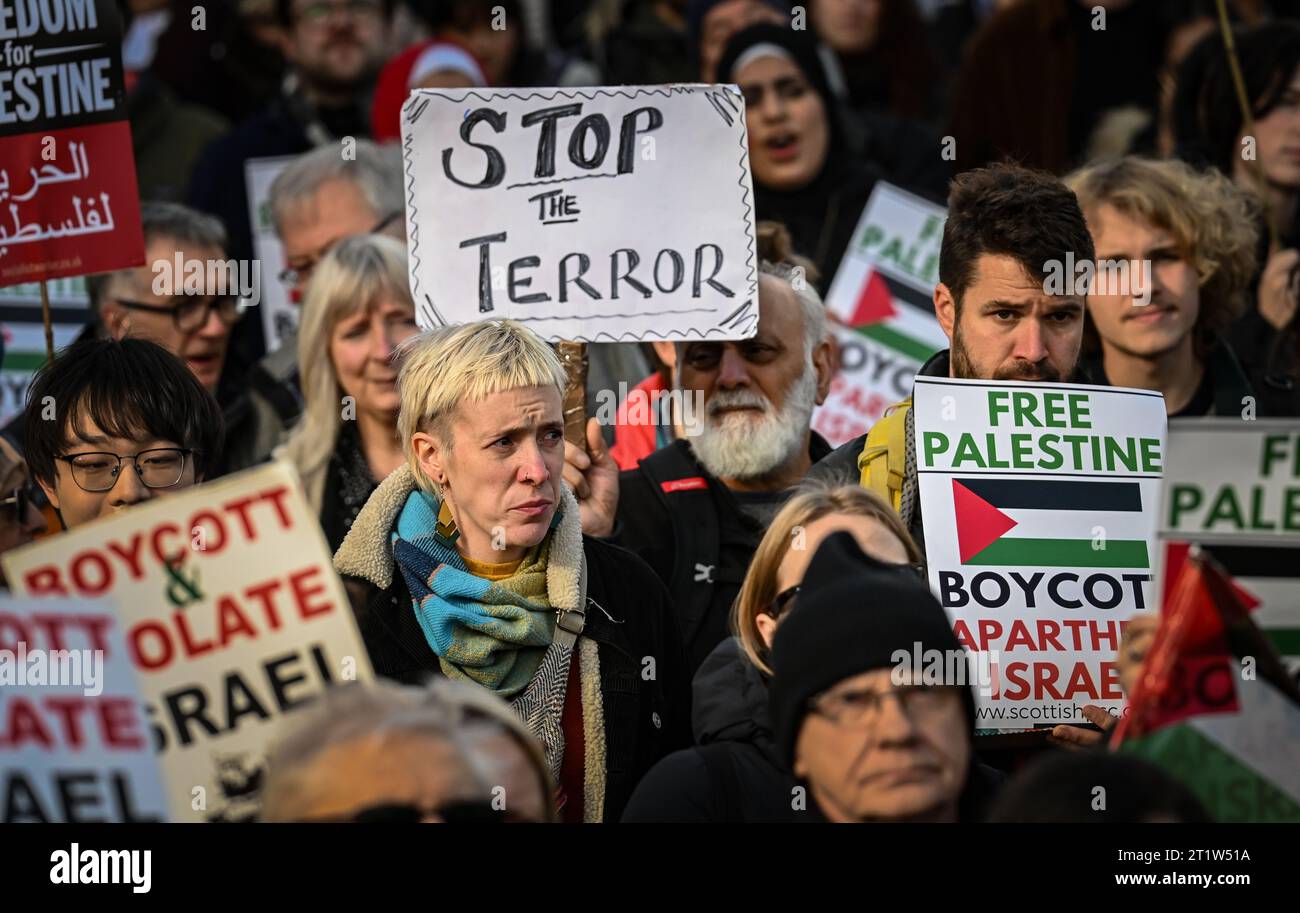 Free Palestine March, Edinburgh, 14/10/2023 Stock Photo - Alamy
