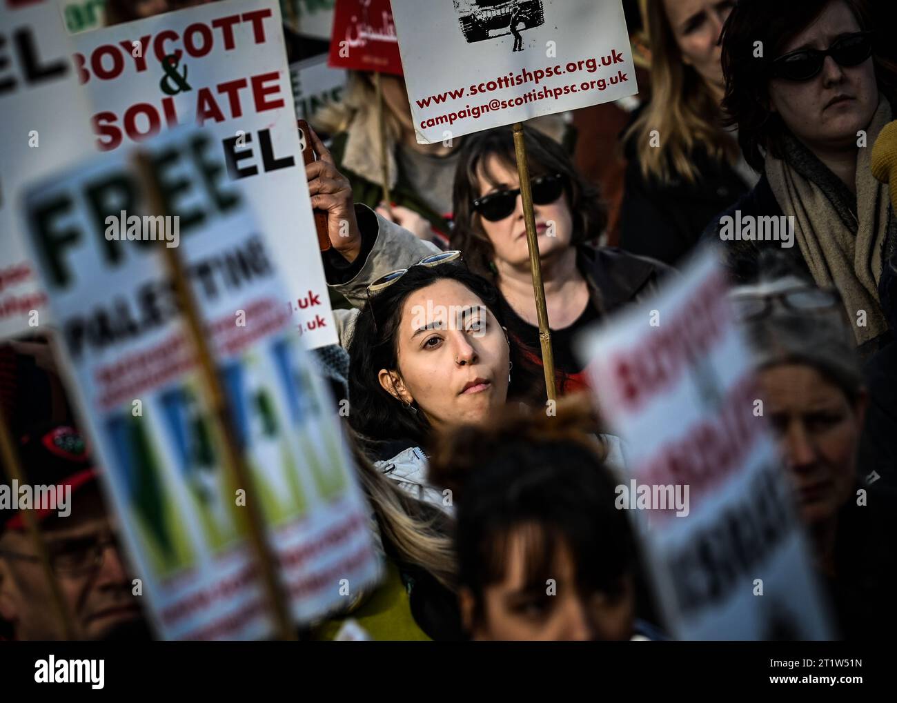 Free Palestine March, Edinburgh, 14/10/2023 Stock Photo