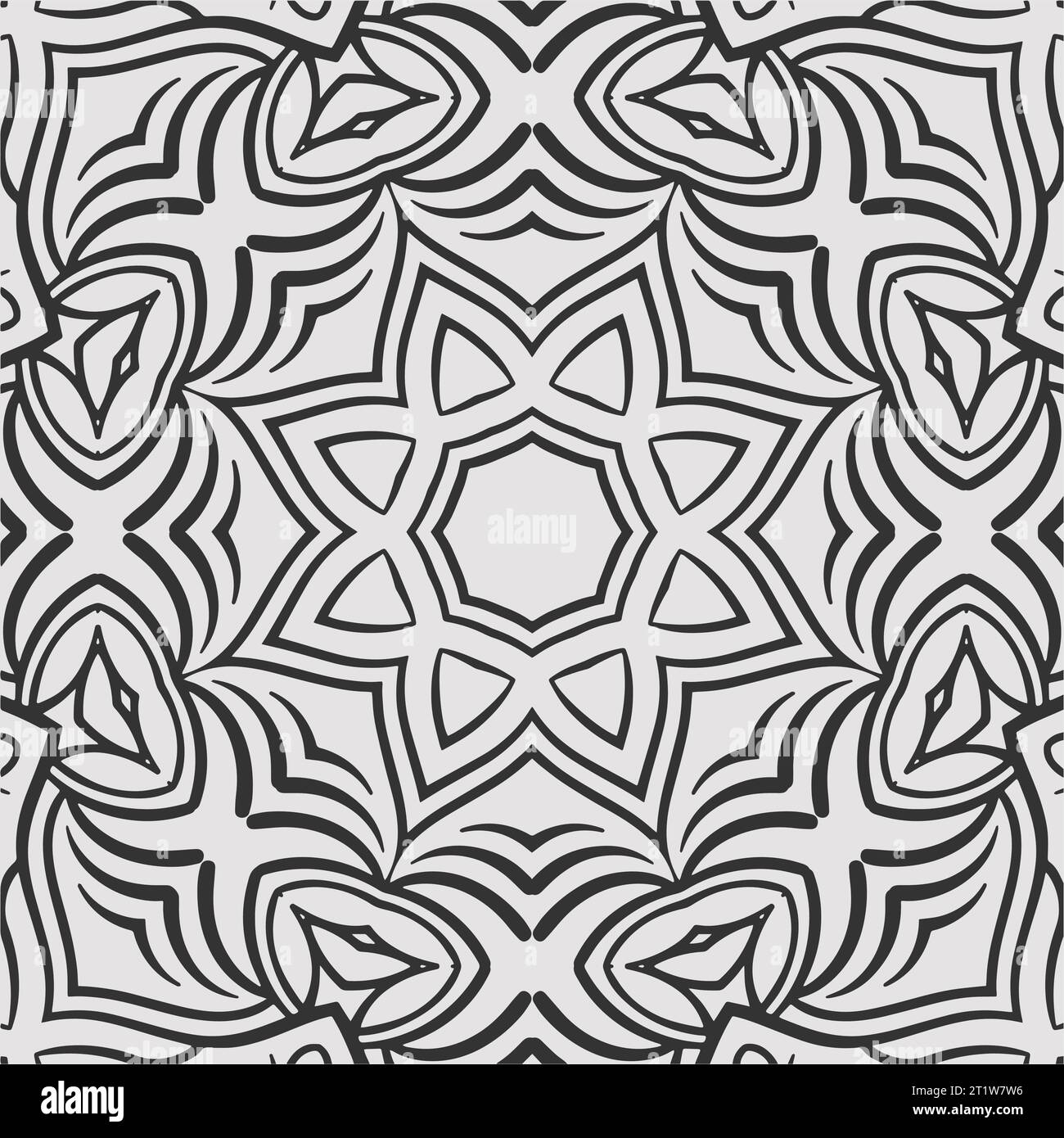 vector geometric pattern coloring page design Stock Vector Image & Art ...