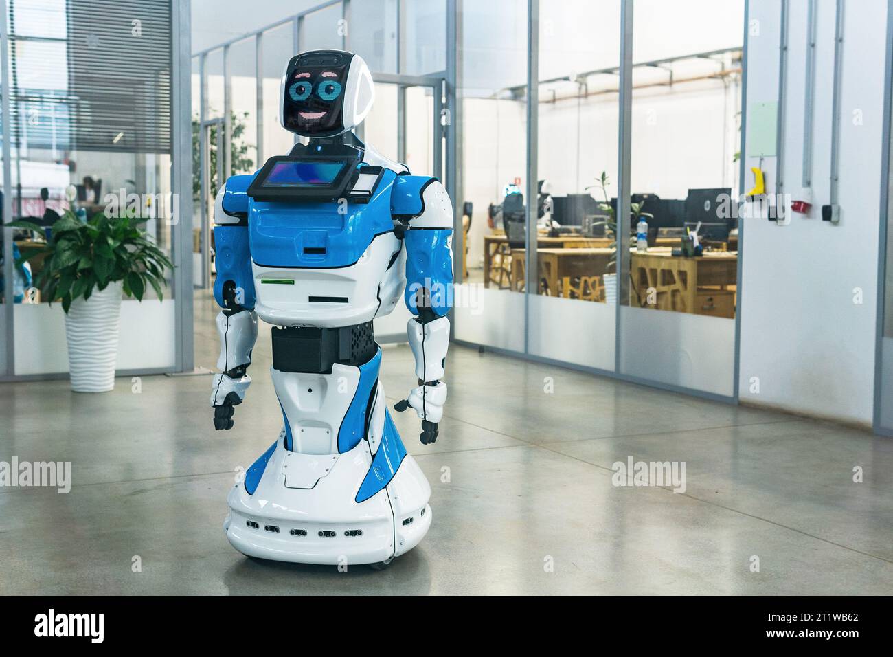 Perm, Russia - July 13, 2023: humanoid robot with a friendly face in ...