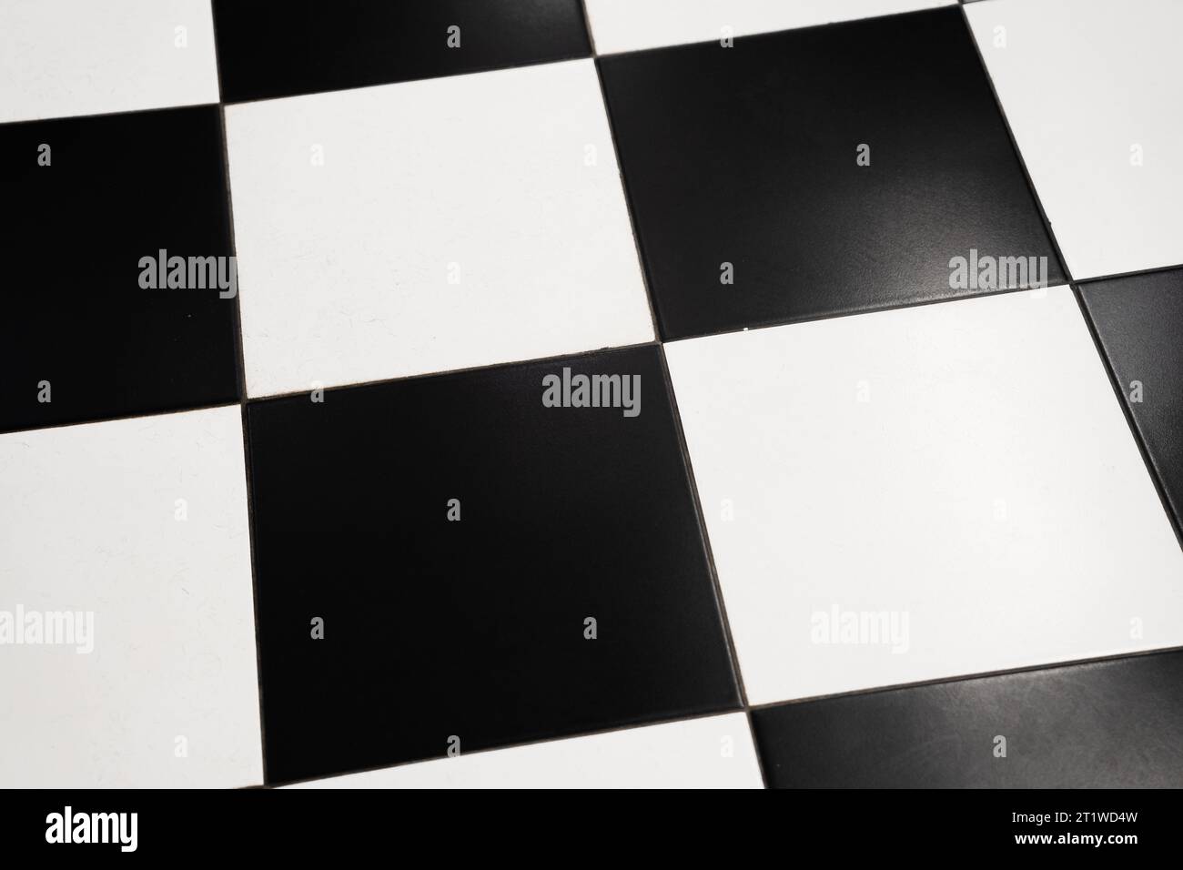 Checkered black and white tiles Stock Photo Alamy