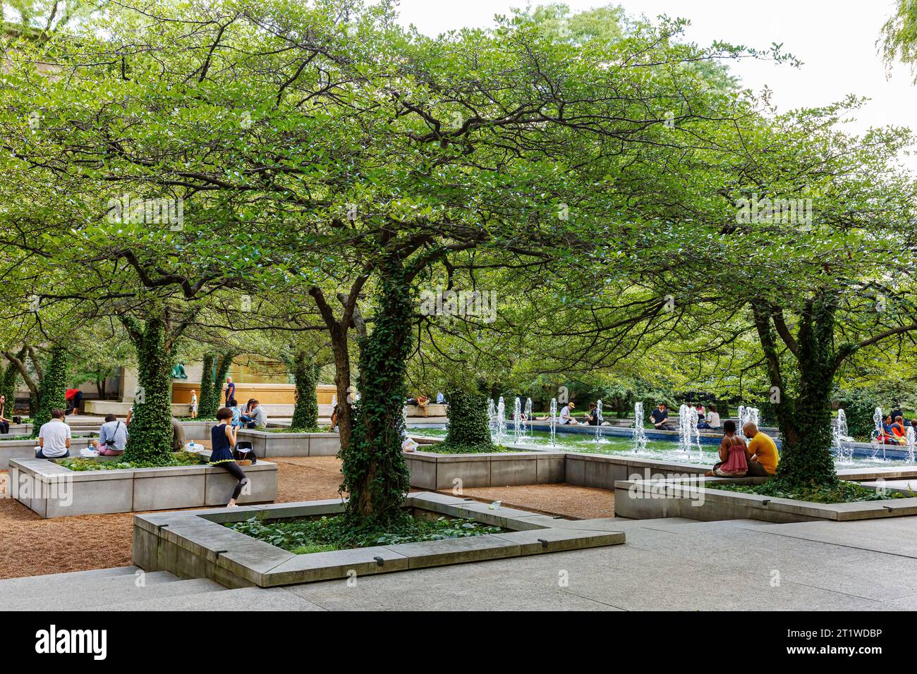 South Garden at Art Institute of Chicago, Chicago, Illinois, USA Stock Photo