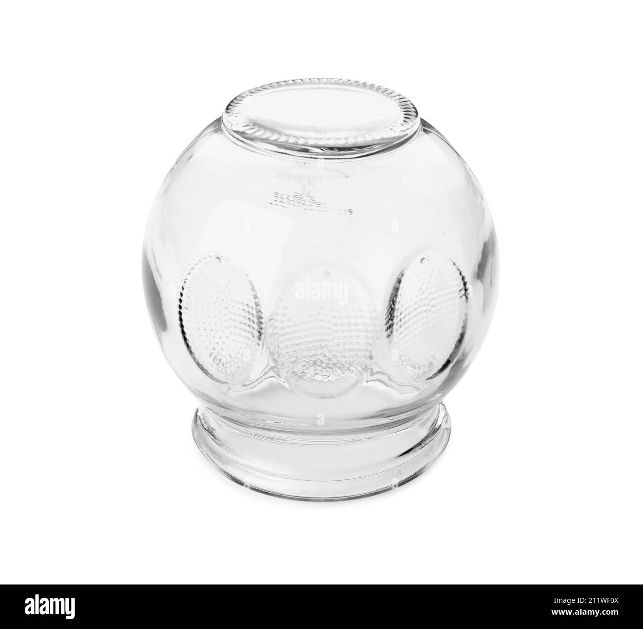 One glass cup isolated on white. Cupping therapy Stock Photo Alamy