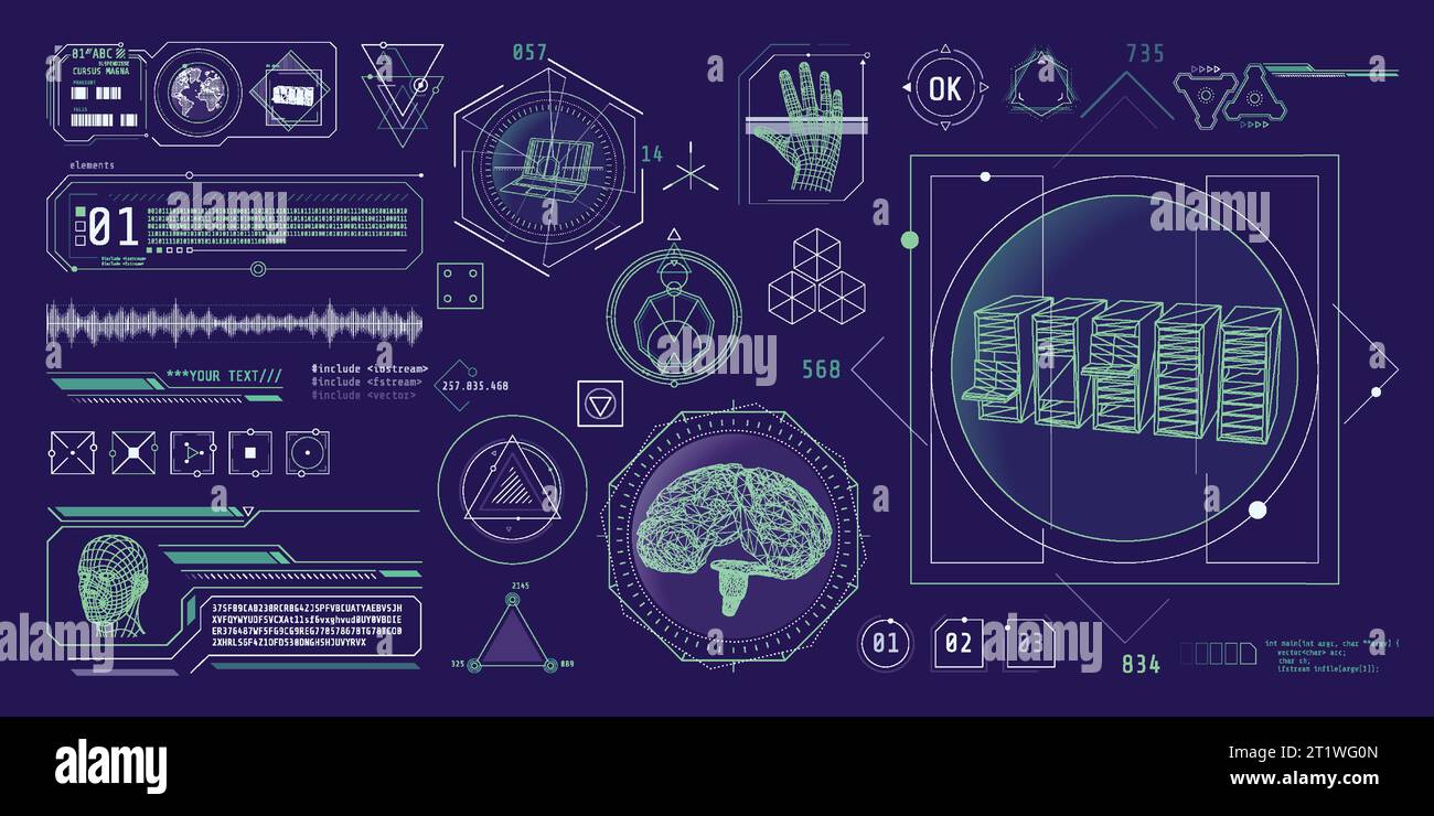 HUD interface design for decoding big data Stock Vector Image & Art - Alamy