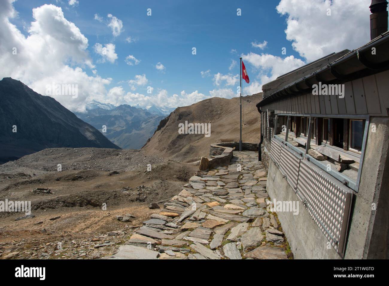 Monte Leone Berghütte im Wallis Stock Photo