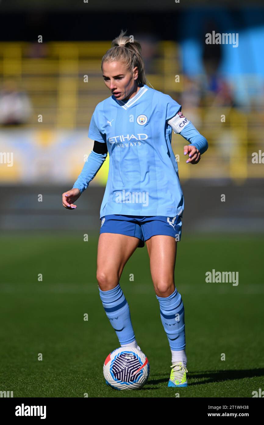 Manchester, UK. 15th Oct, 2023. Alex Greenwood of Manchester City Women during the The FA Women's Super League match at the Academy Stadium, Manchester. Picture credit should read: Ben Roberts/Sportimage Credit: Sportimage Ltd/Alamy Live News Stock Photo