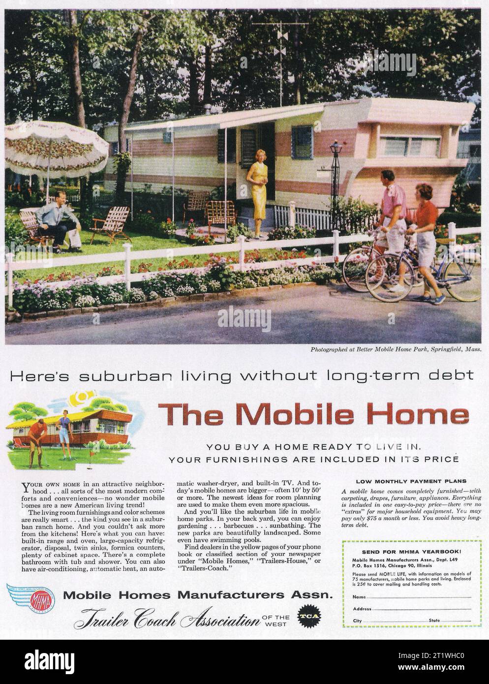 1959 Mobile Home Manufacturers Association Ad Stock Photo Alamy