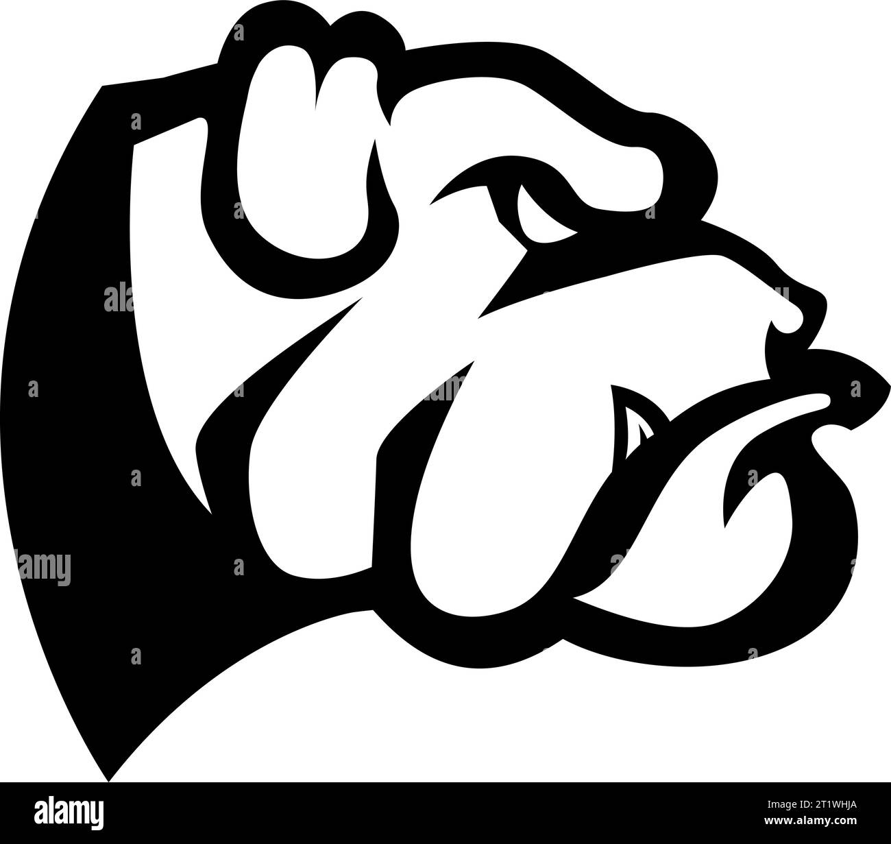 Angry dog head. Dog Mascot Head. Design element for logo, label, sign