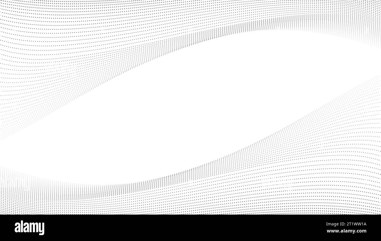 Abstract geometric technology background. Dotted curve or wave. Stock Vector