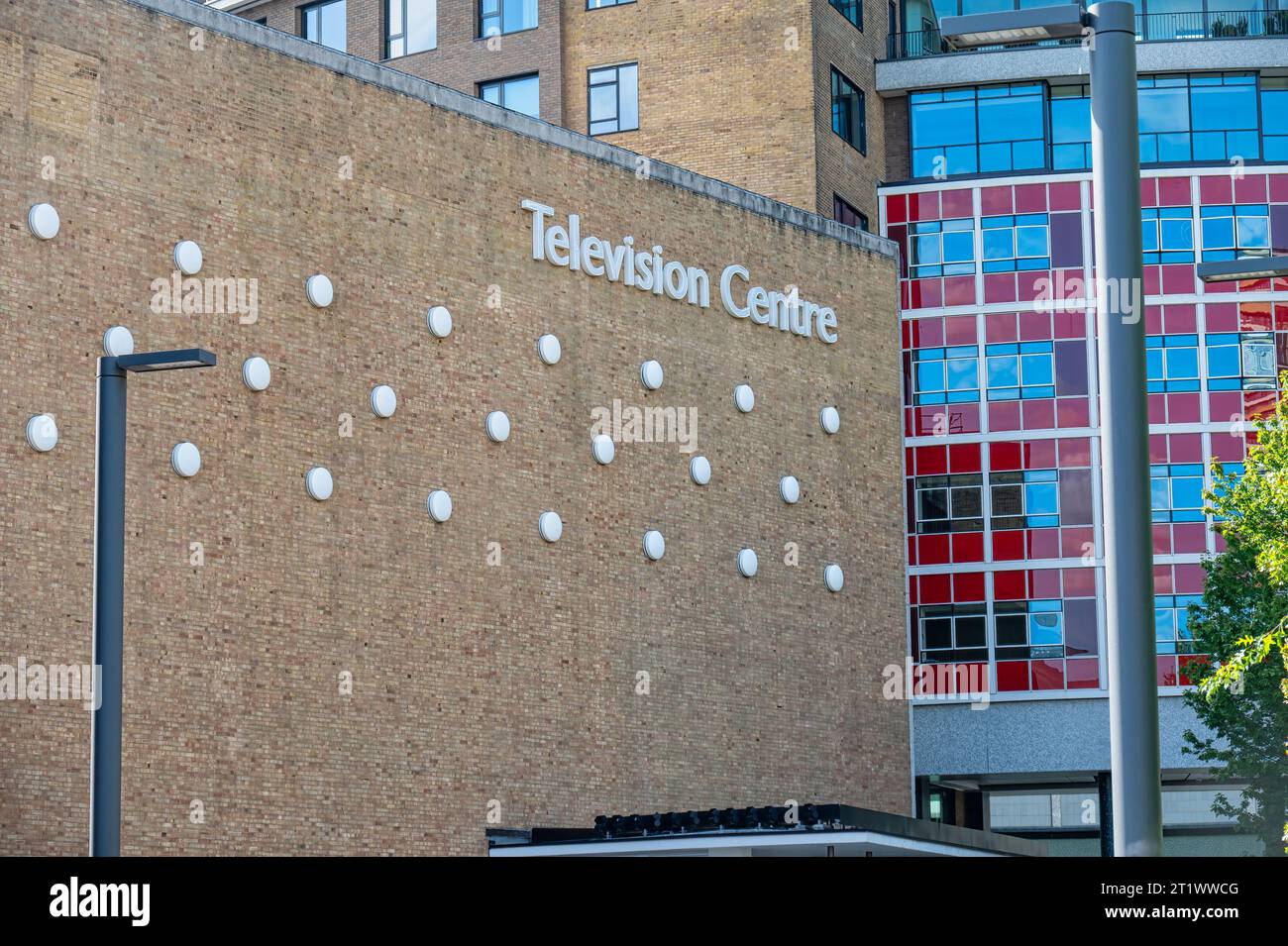 LONDON, ENGLAND - SEPTEMBER 25, 2023: BBC Television Centre in Shepherd's Bush Stock Photo