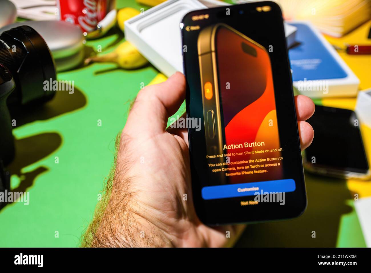 Iphone 15 pro plus hi-res stock photography and images - Alamy