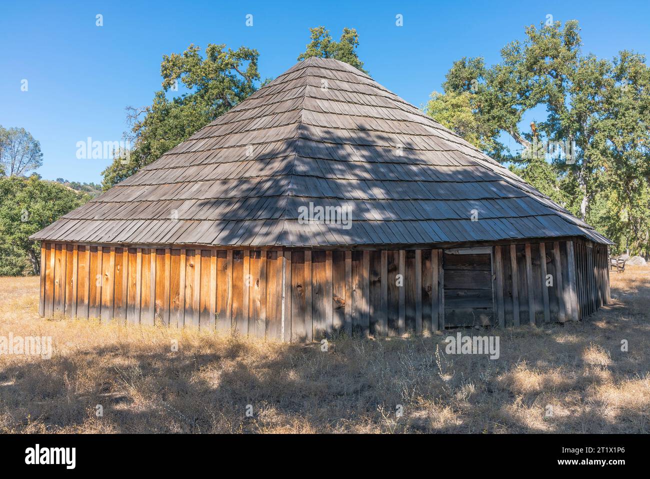 The Wassama Round House built by the Miwok Indians as a place for