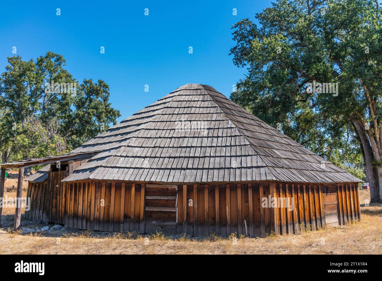 The Wassama Round House built by the Miwok Indians as a place for