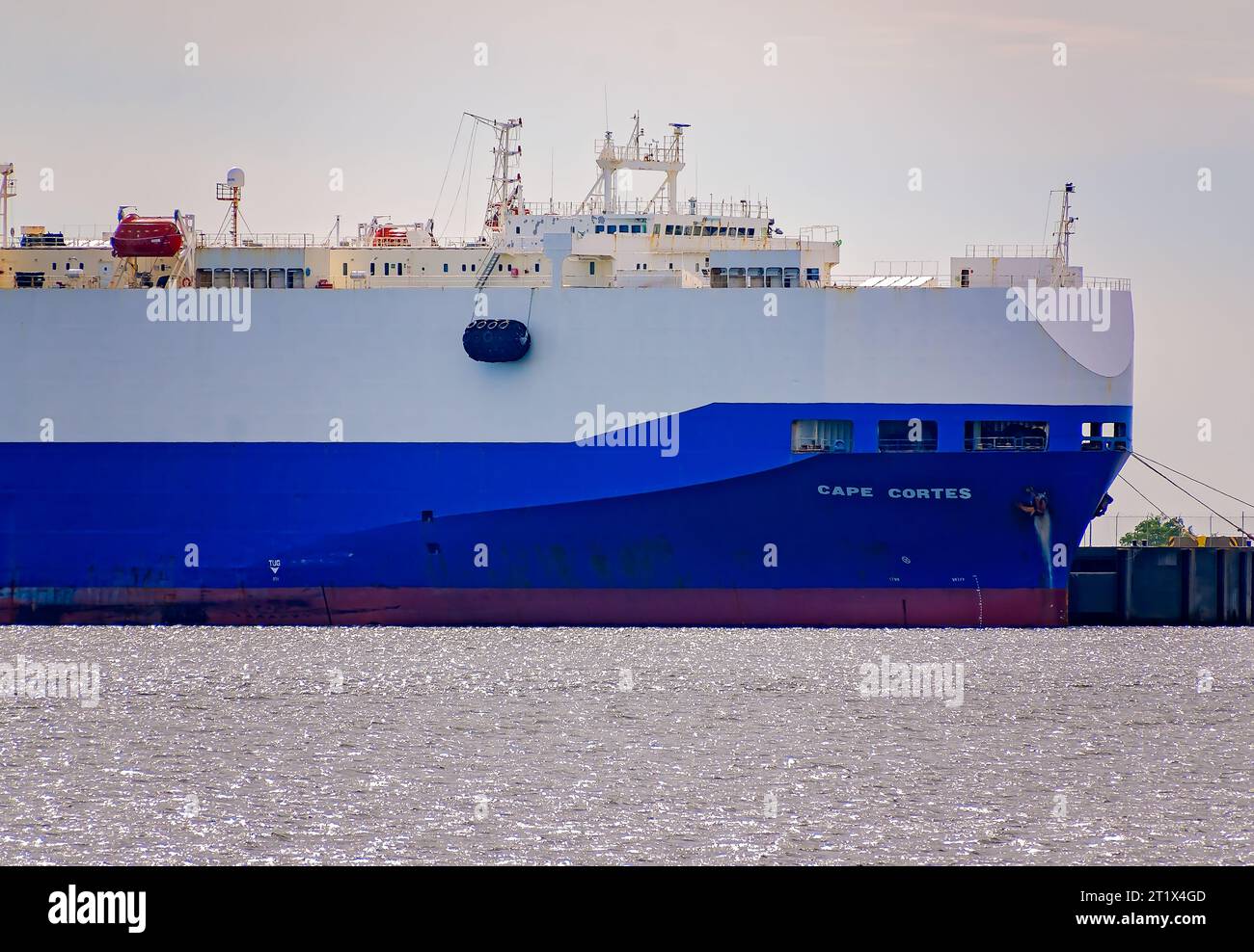Vehicle carrier Cape Cortes is docked at the Port of Pascagoula, Oct. 7
