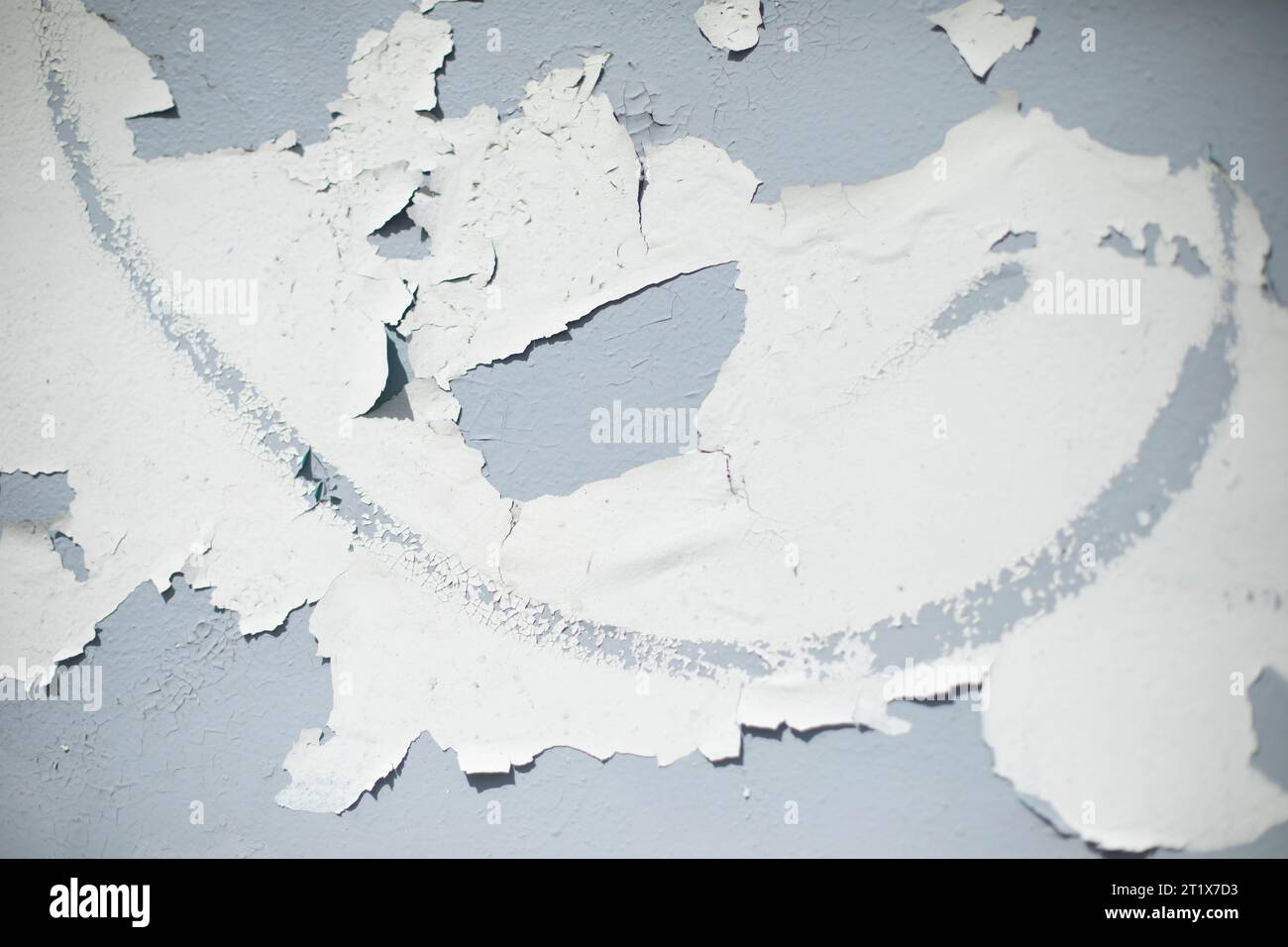 Old paint on gray wall. Flying paint. Ruined background. Old traces Stock Photo Alamy
