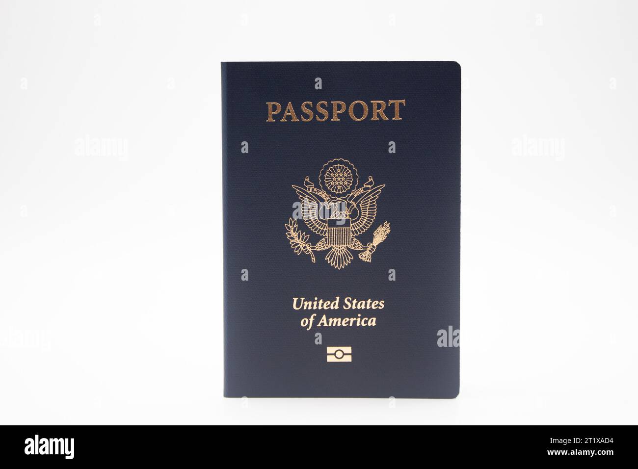 US biometric passport isolated on a white background with copy space. Stock Photo