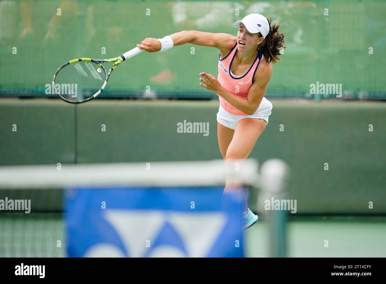 Osaka, Japan. 14th Oct, 2023. Kaitlin Quevedo (USA), October 14, 2023 - Tennis : Girls Doubles Final Match at ITC Utsubo Tennis Center during Osaka Mayor's Cup World Super Junior Tennis Championships 2023 in Osaka, Japan. Credit: SportsPressJP/AFLO/Alamy Live News Stock Photo
