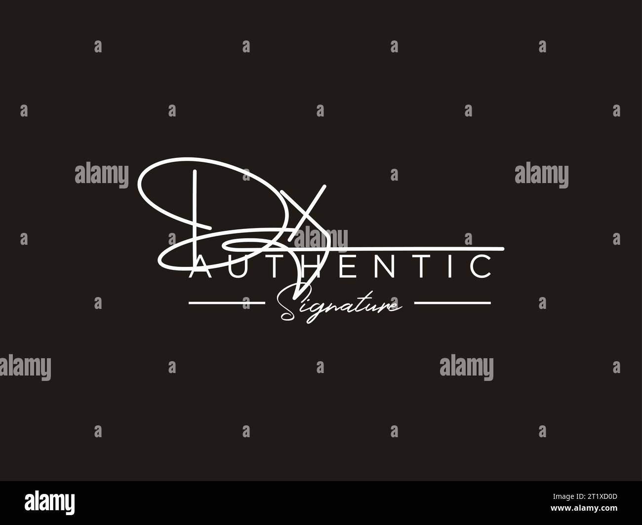 DX Signature Logo Template Vector. Stock Vector