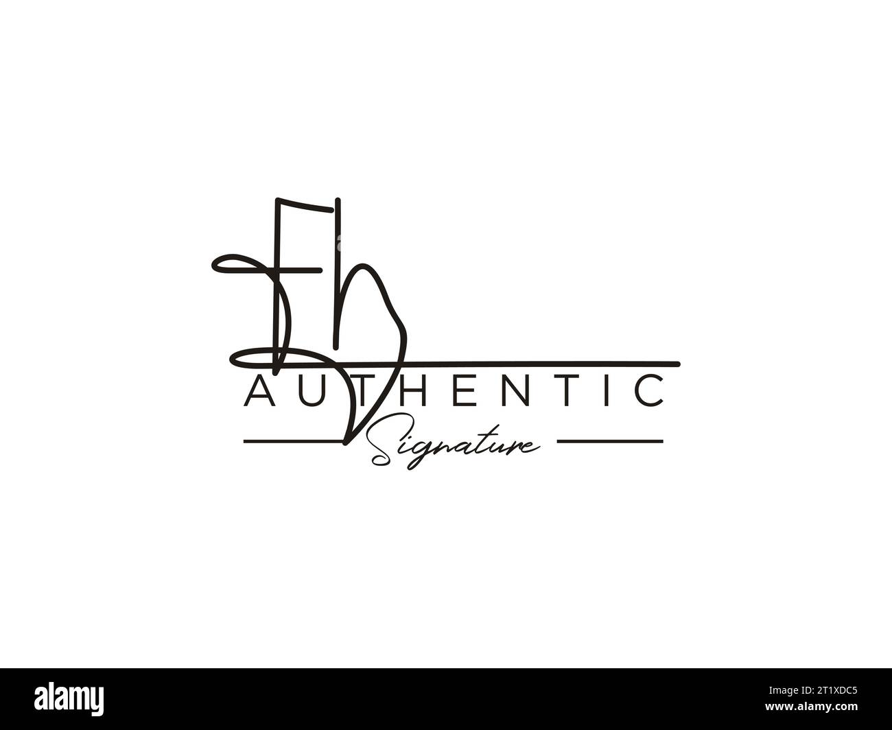 FH Signature Logo Template Vector Stock Vector Image & Art - Alamy