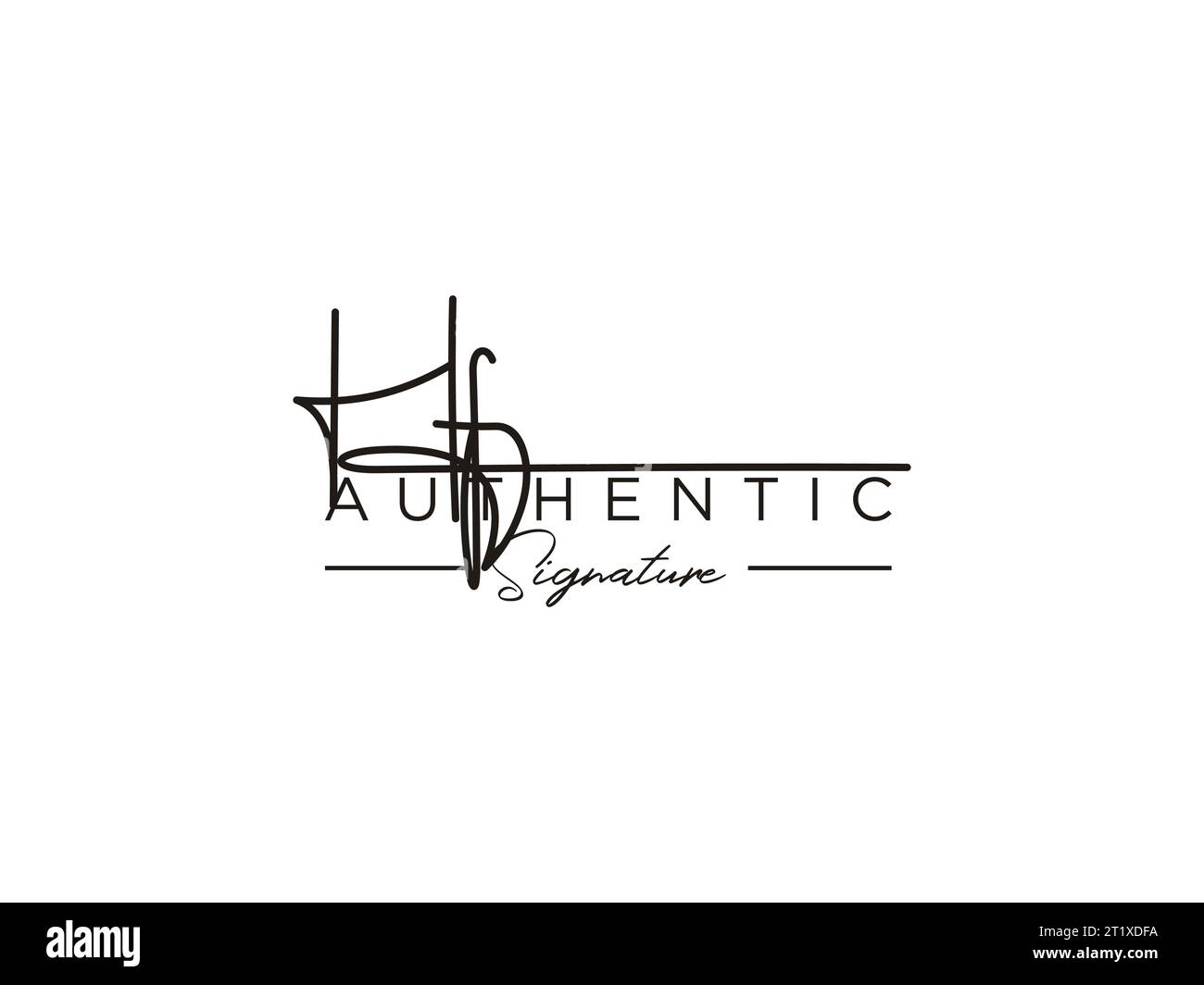 HF Signature Logo Template Vector Stock Vector Image & Art - Alamy