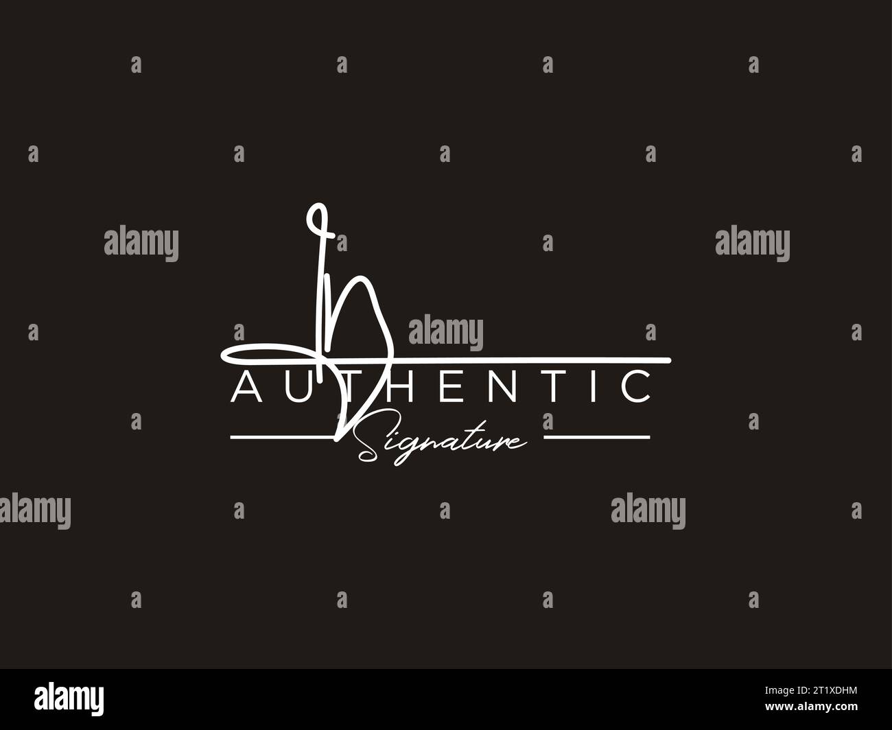 IN Signature Logo Template Vector Stock Vector Image & Art - Alamy
