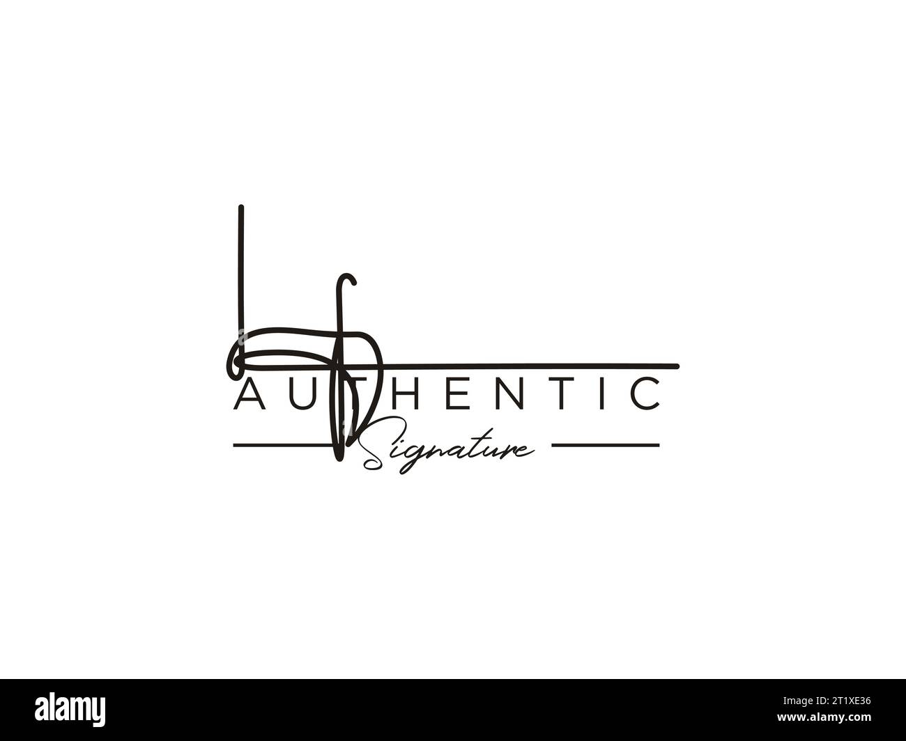 LF Signature Logo Template Vector. Stock Vector